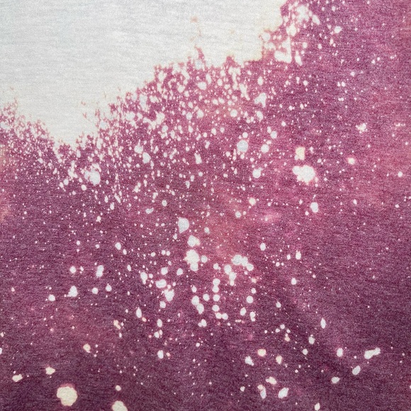 Tultex Women’s Maroon Splatter Tie-Dye Tee - Picture 9 of 12